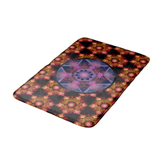 Merkabah Mandala Pattern Badematte (Schrägansicht)
