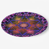 Merkabah Mandala Pattern Pappteller (Schrägansicht)