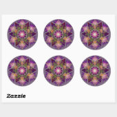Merkabah Mandala Pattern Runder Aufkleber (Blatt)