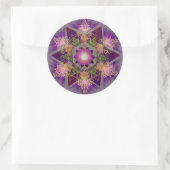 Merkabah Mandala Pattern Runder Aufkleber (Tasche)