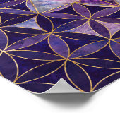 Merkabah zur Blume des Lebensmusters Poster (Ecke)