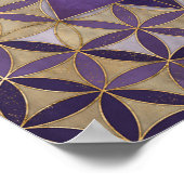 Merkabah zur Blume des Lebensmusters Poster (Ecke)