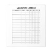 Merkblatt für das Mediaplogbuch Notizblock (Vorderseite)