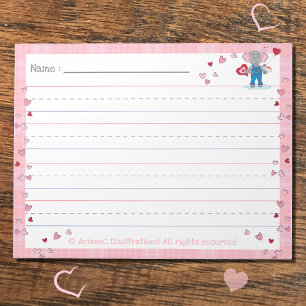 Merkblatt für die Februar-Handschrift Early Ed Notizblock
