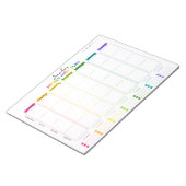 Merkblatt für individuell anpassbare wöchentliche notizblock (angewinkelt)