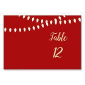 Merke und helle Leuchten Tischkarte Tischnummer (Vorderseite)