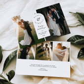 Merke und Verheiratete Hochzeitskarte Foto Einladung