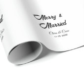 Merke und verheiratetes Paar Name Datum FeiertagCh Geschenkpapier (Rolleneckpunkt)