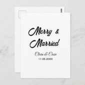 Merke und verheiratetes Paar Name Datum FeiertagCh Postkarte (Vorne/Hinten)