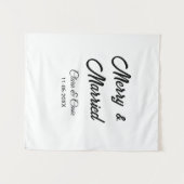 Merke und verheiratetes Paar Name Datum FeiertagCh Wandteppich (Vorderseite (Horizontal))