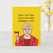 Merkel mit deutscher Flagge - - Karte (Gelbe Blume)