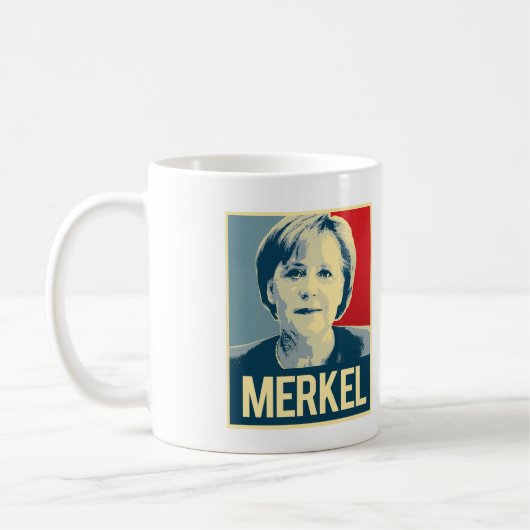 Merkel Propaganda-Plakat Kaffeetasse (Links)
