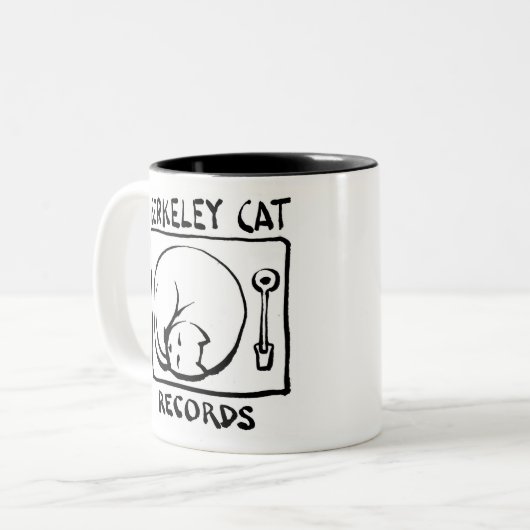 Merkeley Cat-Logo Zweifarbige Tasse (Vorderseite Links)