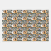 Merken Sie alles Skript-Checkerboard 6 Foto Set Geschenkpapier Set (Vorderseite 3)