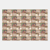 Merken Sie alles Skript-Checkerboard 6 Foto Set Geschenkpapier Set (Vorderseite 2)