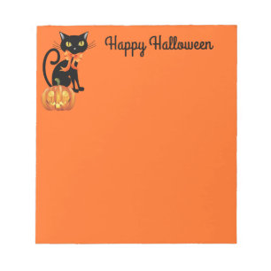 Merken Sie Auflage-Halloween Katze Notizblock