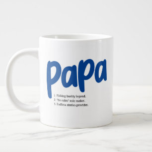 Merkmale des besten Grandpa Papa-Vatertages Jumbo-Tasse