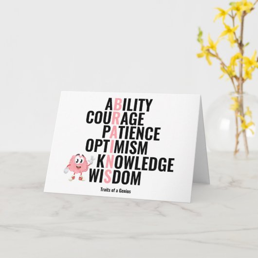 Merkmale eines Genius Karte (Gelbe Blume)