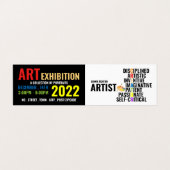 Merkmale eines Künstlers, Künstlerausstellung, im  Visitenkarten (Außenseite Aufgefaltet)