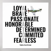 Merkmale eines Luftfahrtunternehmens Poster (Vorne)