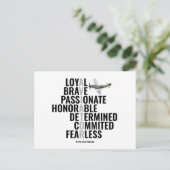 Merkmale eines Luftfahrtunternehmens Postkarte (Stehend Vorderseite)