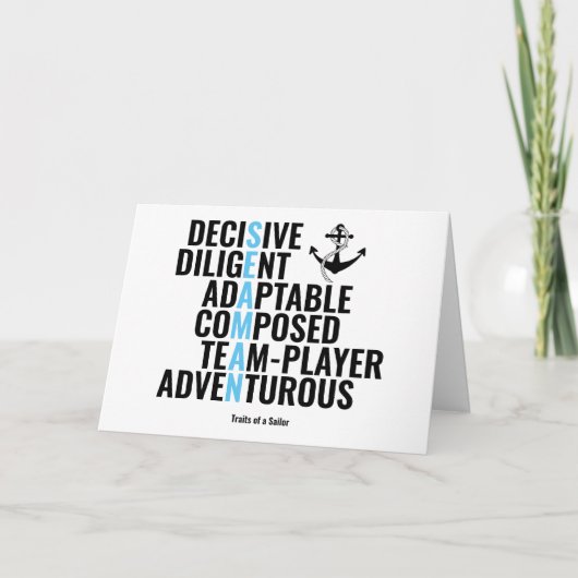 Merkmale eines Seeleuten Karte (Vorderseite)