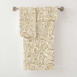 Merkmale hellbraun, beige und weiß badhandtuch set