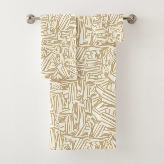 Merkmale hellbraun, beige und weiß badhandtuch set (Insitu)