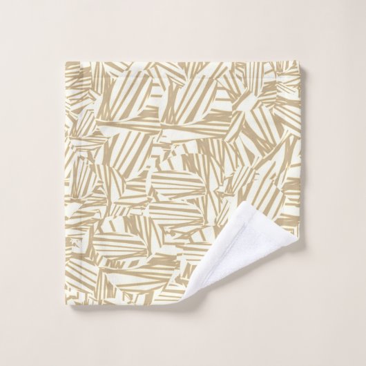 Merkmale hellbraun, beige und weiß badhandtuch set (Waschlappen)