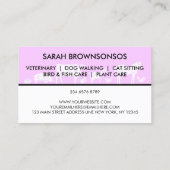 Merkmale landwirtschaftlicher Nutztiere Visitenkarte (Rückseite)