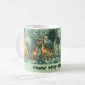 Merkmalhafte Giraffen-Tasse Kaffeetasse (Vorderseite Links)