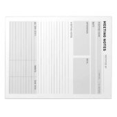 Merknotizen für den individuell anpassbaren Meetin Notizblock (Vorderseite)