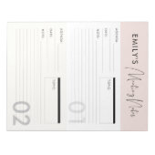 Merknotizen für den individuell anpassbaren Meetin Notizblock (Vorderseite)