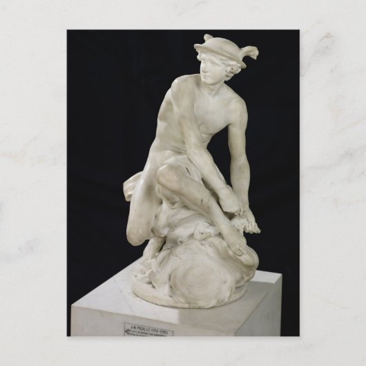 Merkur Attaching seiner Flügelsandalen, 1744 Postkarte (Vorderseite)