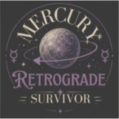 Merkur-Retrograd-Überlebender Aufkleber (Vorderseite)