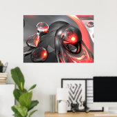 Merkur-steigendes Abstraktes Poster (Heimbüro)