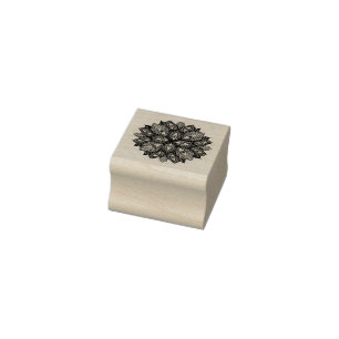 Merkwürdig Psychedelic Eyes Blue Floral Gummistempel