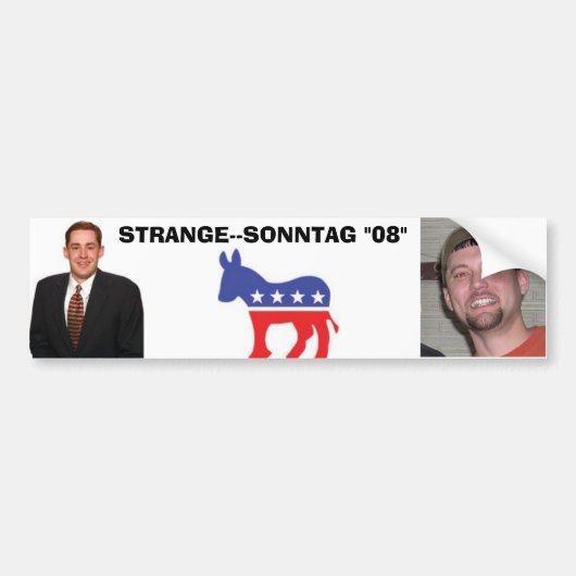 MERKWÜRDIG--SONNTAG "08" AUTOAUFKLEBER (Vorne)