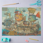 Merkwürdig unter dem Cartoon der Kids-Collage Deko Seidenpapier (Basteln)