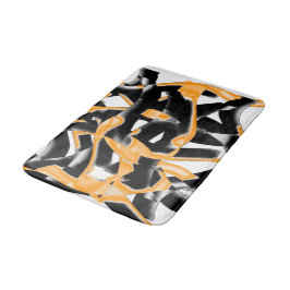 Merkwürdige Bänder, orange weiße Kratzer Badematte