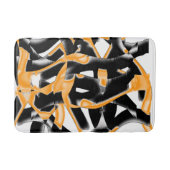 Merkwürdige Bänder, orange weiße Kratzer Badematte (Vorderseite)