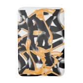 Merkwürdige Bänder, orange weiße Kratzer Badematte (Vorderseite Vertikal)