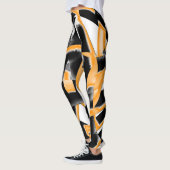 Merkwürdige Bänder, orange weiße Kratzer Leggings (Links)