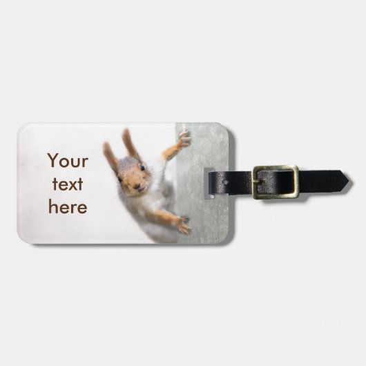 Merkwürdige Eichhörnchenmarke Gepäckanhänger (Vorderseite horizontal)