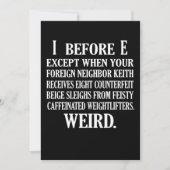 Merkwürdige Englischlehrerin Grammar Teach Dankeskarte (Vorderseite)