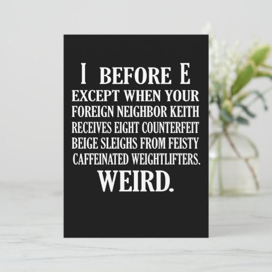 Merkwürdige Englischlehrerin Grammar Teach Dankeskarte (Stehend Vorderseite)