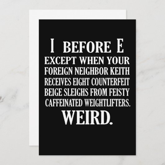 Merkwürdige Englischlehrerin Grammar Teach Dankeskarte (Vorne/Hinten)