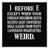 Merkwürdige Englischlehrerin Grammar Teach Fotodruck (Vorne)