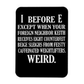 Merkwürdige Englischlehrerin Grammar Teach Magnet (Vertikal)