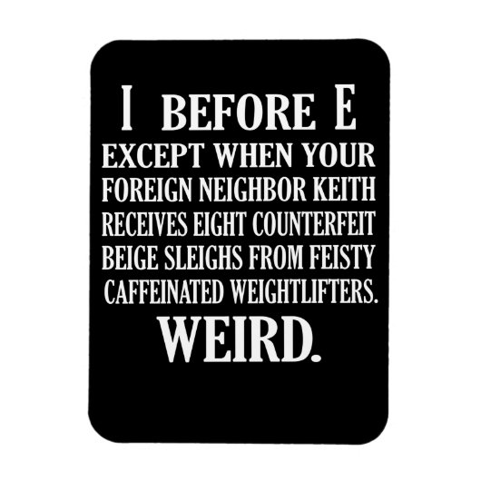 Merkwürdige Englischlehrerin Grammar Teach Magnet (Vertikal)